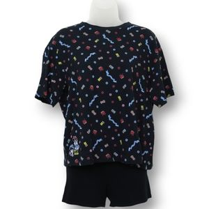 UNIQLO | DISNEY Tee Shirt Olympia Le-Tan Minnie Mouse Black Print Boxy Medium